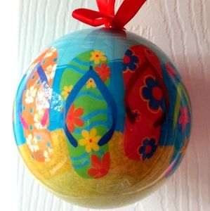 Lot of 6 Beachy Christmas ornaments